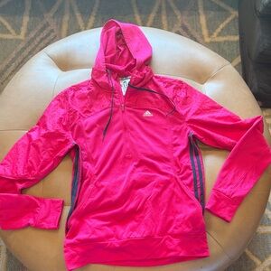 Adidas Women's Vibrant Pink Pullover Jacket